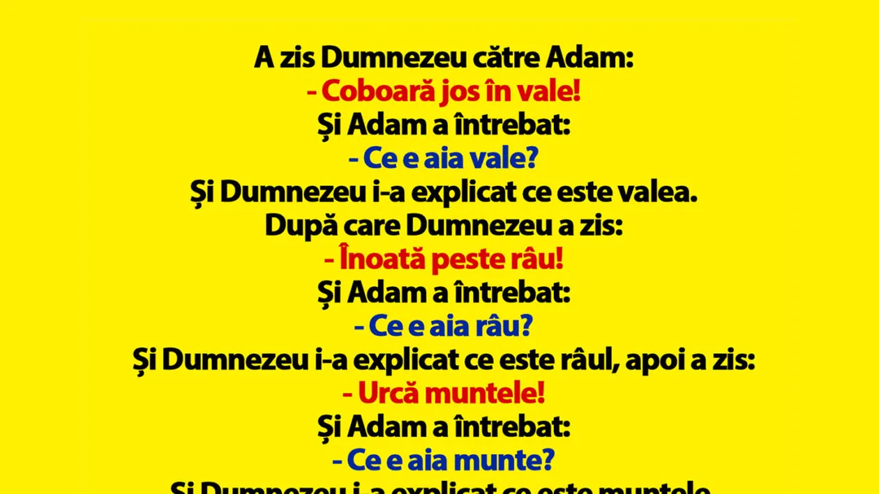 BANCUL ZILEI | De ce a făcut-o Dumnezeu pe Eva, de fapt