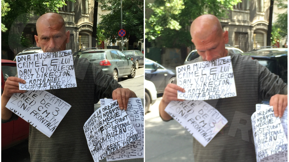 HALUCINANT! Un bărbat şi-a bătut un cui în cap şi a mers să protesteze în faţă la DNA