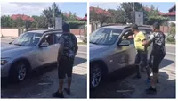 VIDEO | Scene șocante în parcarea unui magazin! O femeie a fost amenințată de un bărbat înarmat cu un cuțit