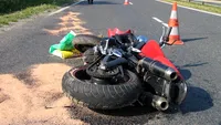 Aproape de tragedie chiar în ziua de Paște! Un motociclist din Pitești se zbate între viață și moarte