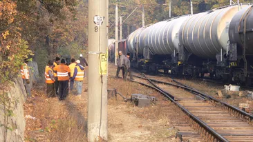 Un tren cu marfa a deraiat in Mehedinti!