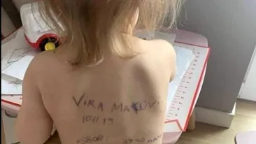 Dramele războiului. O fetiță ucraineană de numai 2 ani și jumătate, cu numele, data nașterii și telefoanele rudelor scrise pe spate. Motivul halucinant din spatele acestui lucru