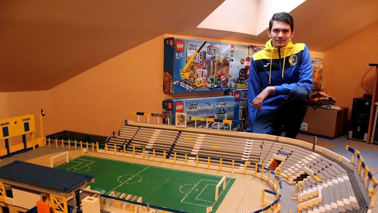 Un elev din Satu Mare are o pasiune ieşită din comun. La 14 ani, a construit un stadion din piese de lego!