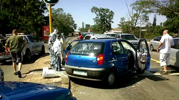 Stropiti din cap pana-n picioare de vopsea