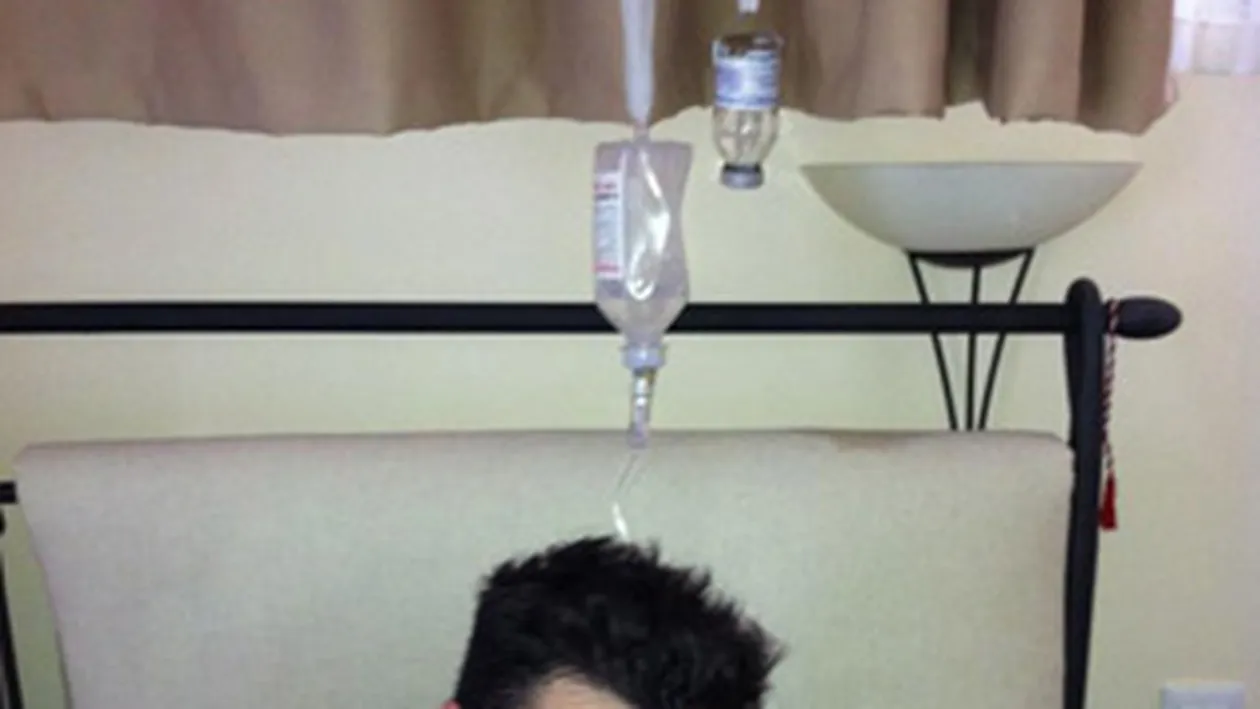 Smiley, atins de epidemia de rubeola? Sta cu perfuzia la cap!