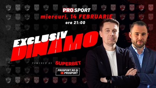 EXCLUSIV DINAMO, miercuri, de la ora 21, invitat Vlad Iacob. Fostul administrator special al SC Dinamo 1948 SA este invitatul zilei în emisiunea dedicată dinamoviștilor