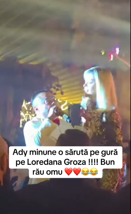 Momentul în care Adrian Minune o sărută pasional pe Loredana: ”Nevasta lui ce a zis?”