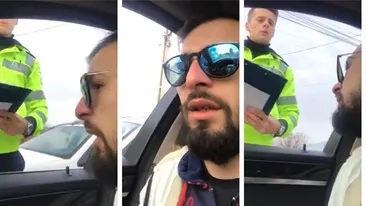 Șoferul unui BMW a vrut să-i denigreze pe polițiștii care l-au tras pe dreapta și s-a filmat. În realitate, s-a făcut de râs grav