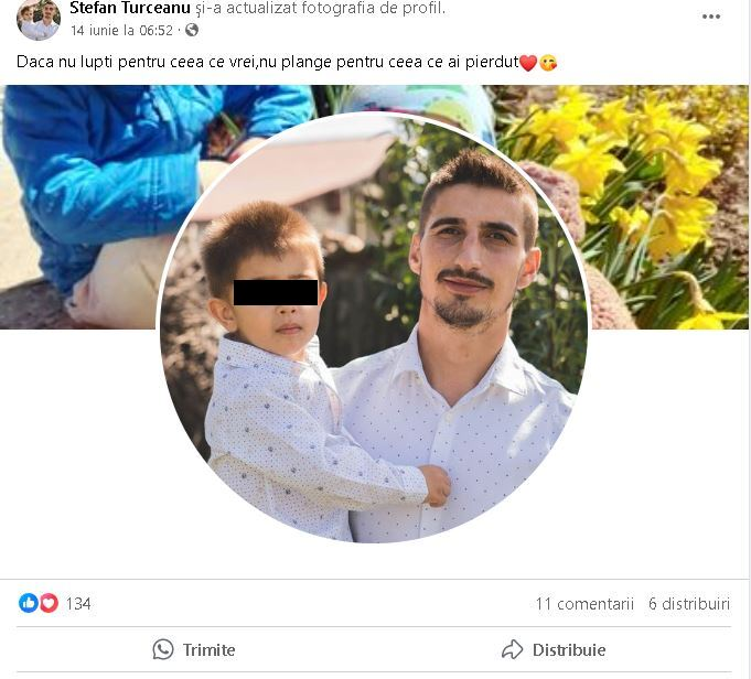 Ultimul mesaj publicat de Ștefan pe pagina sa de Facebook/ sursă foto: Facebook