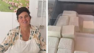 Nu e o glumă! Cu câți lei vinde Mama Geta un kilogram de brânză de oaie: ”Avem și la ofertă!”