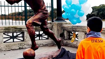 Statuia lui MESSI din Argentina, vandalizată! Cum arată acum