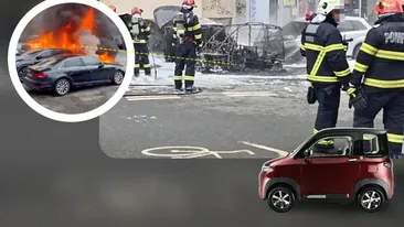 Cât a costat mașina care a ars ca o torță în București. Cine a adus pe piața din România vehiculele electrice din China