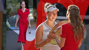 Kate Middleton a făcut senzație la Wimbledon. Rochia roșie spectaculoasă cu care Prințesa de Wales a atras toate privirile în loja regală