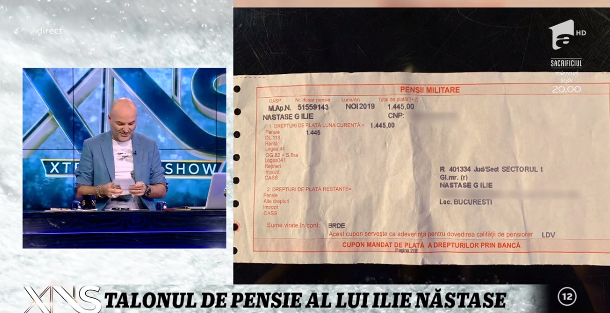 Dan Capatos a arătat în direct, la TV, cuponul de pensie al lui Ilie Năstase! Ce sumă e trecută pe act: “Este o umilință să îi dai…”