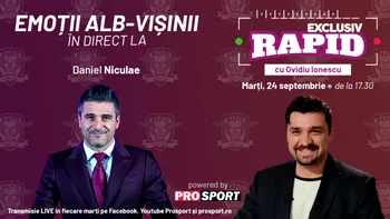 Daniel Niculae vine astăzi la ora 17:30 la „EXCLUSIV RAPID”, în direct pe canalul de YouTube – ProSport