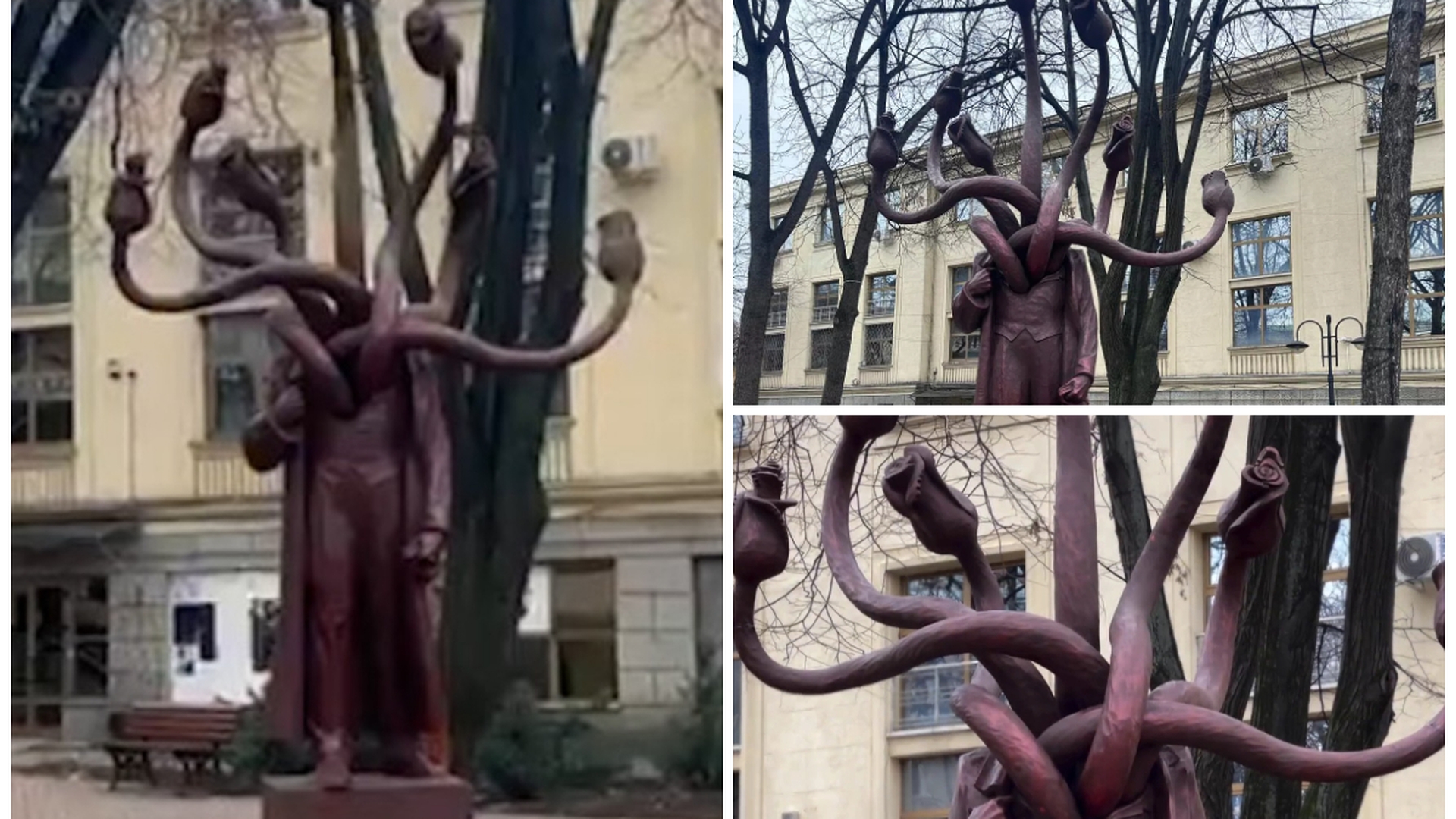 Statuia care i-a băgat în sperieți pe ieșeni. Cetățenii vor eliminarea sculpturii: ”Trebuie să dispară!”