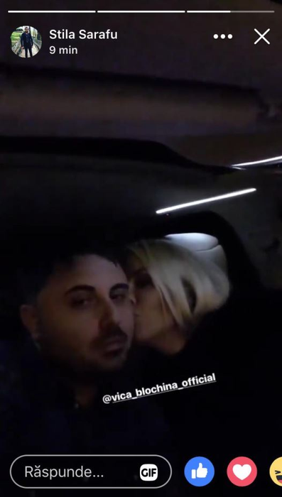 Vica îl sărută pe obraz pe noul ei iubit
