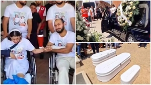 Jale mare la înmormântarea celor 3 frățiori. Noemi a cedat în cimitir: ”Hai la mama”