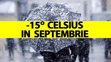 Cea mai friguroasă lună septembrie din România: minus 15 grade Celsius și ninsoare abundentă