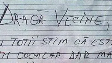 Viralul saptamanii! Mesaj pentru vecinul care nu a iesit la deszapezire