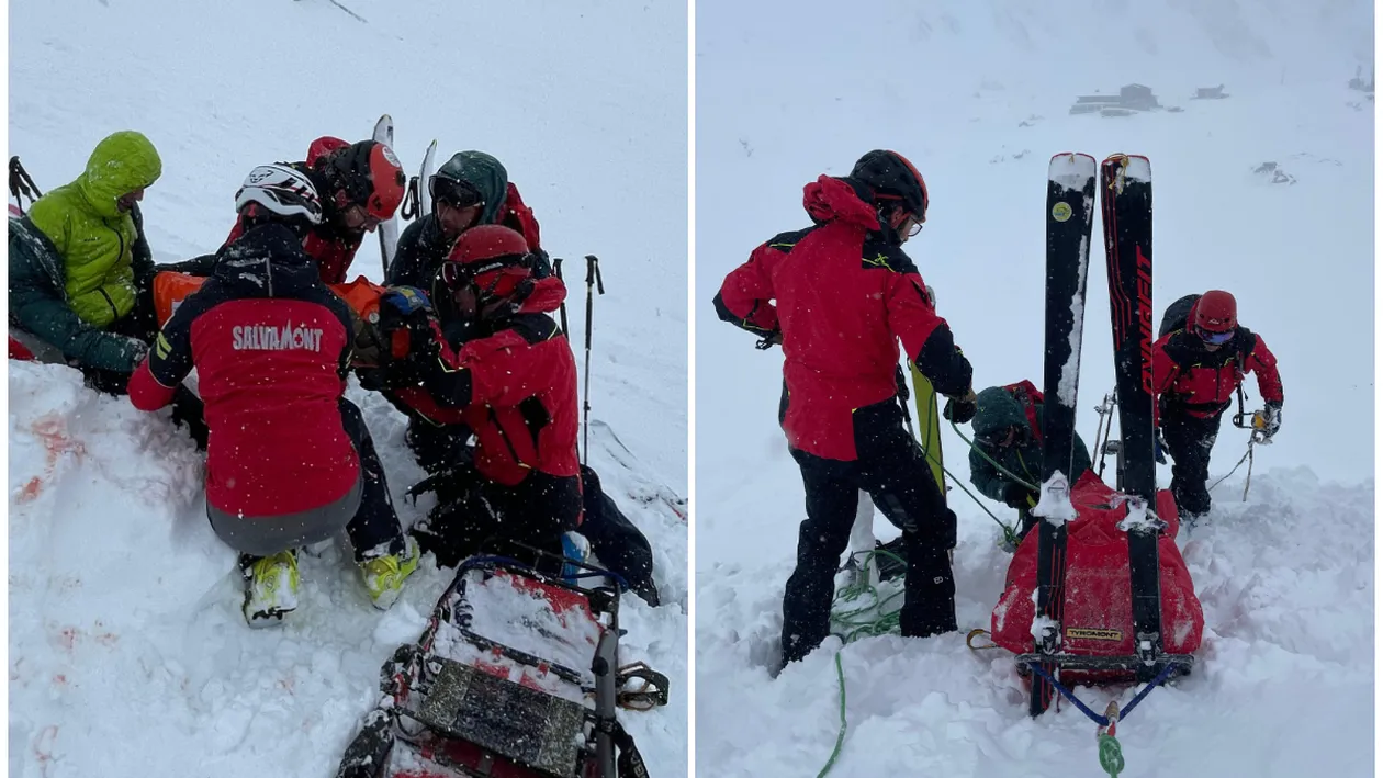 Momente de panică la Bâlea Lac! Doi turiști au fost surprinși de avalanșă: „I-a aruncat peste stânci”