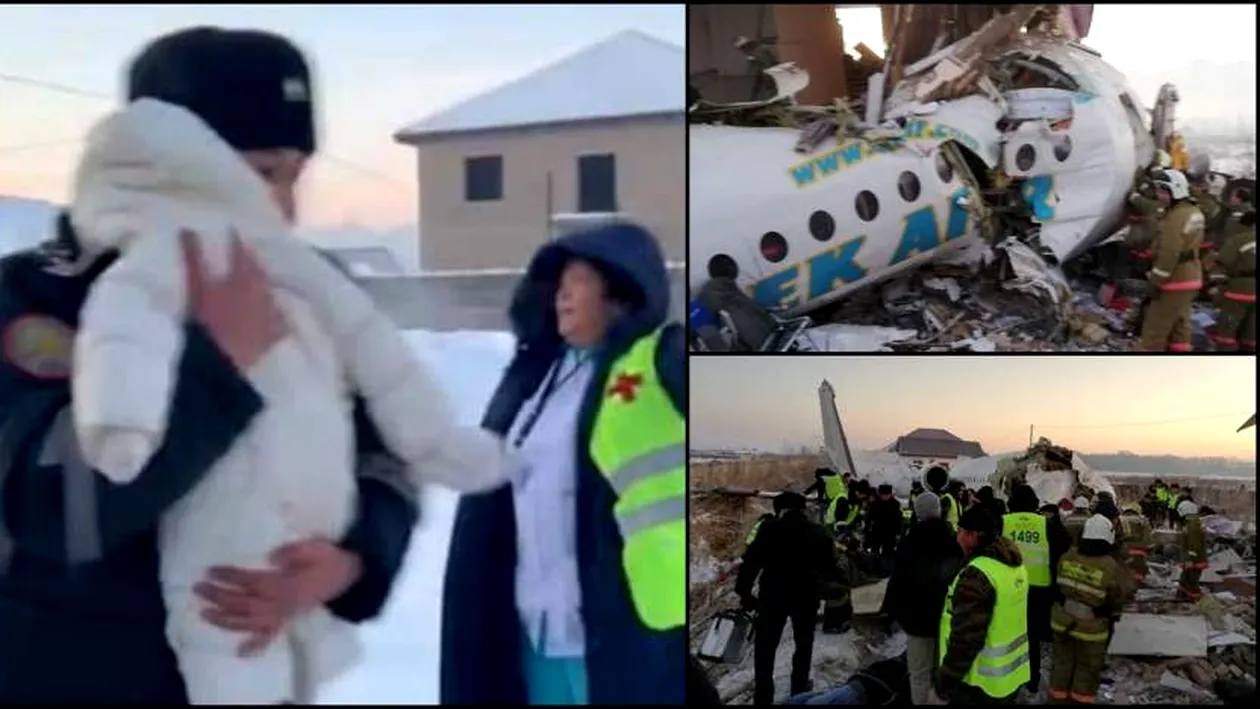 Miracol! Bebeluș scos în viaţă din epava avionului prăbuşit în Kazahstan