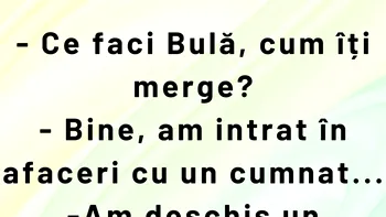 BANC | Bulă a intrat în afaceri cu cumnatul
