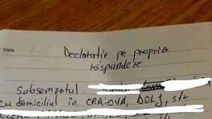 De râsul curcilor! Ce a scris un bărbat din Craiova în declarația pe propria răspundere: "Motivul ieșirii este de la bloc până la..."