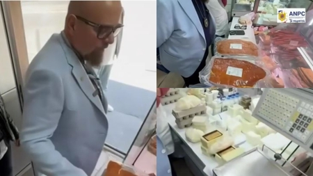 Salam românesc doar pe etichetă! Cum i-a ”prins” Piedone