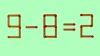 Test IQ cu chibrituri | Corectați 9-8=2, mutând un singur băț