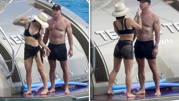 Imagini incendiare cu unul dintre cei mai bogați oameni ai lumii. Jeff Bezos, la bustul gol, cu iubita pe iaht în Caraibe