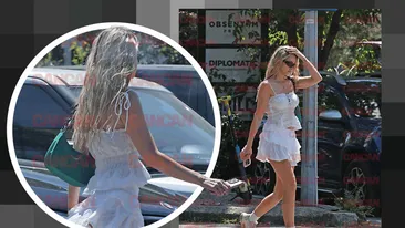 De când e singură, Otniela face ravagii la orice pas! Fustița s-a ridicat și... S-a văzut TOT!