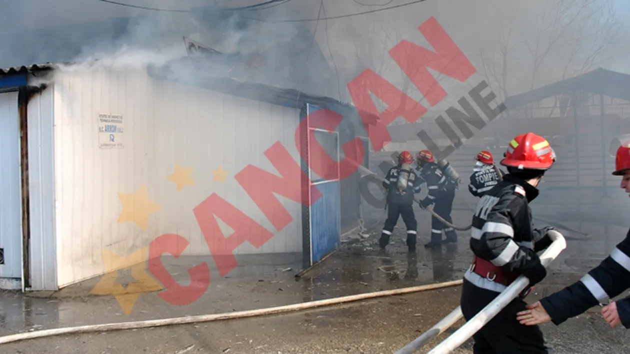 Incendiu violent la un service din Constanta