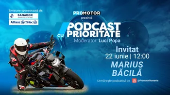 Marius Băcilă, invitat la „Podcast cu Prioritate” #104 by ProMotor. Discuții despre siguranța pe motocicletă, tehnici de pilotaj și miturile din lumea moto