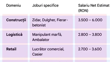 Ce job-uri poți avea în România fără 12 clase terminate. Ce salarii primești pentru ele, în 2026