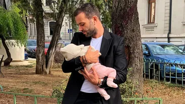 Mihai Morar și-a botezat fetița, pe Roua. Primele imagini de la eveniment