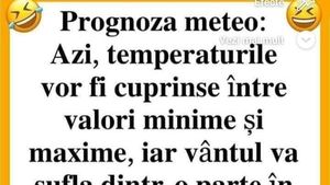 BANC | Prognoza meteo: Azi, temperaturile vor fi cuprinse între...