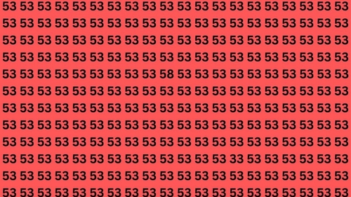 Test de logică | Nu toate numerele din această imagine sunt 53. Două sunt diferite, le puteți găsi?