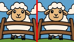 Test de logică | În maximum un minut, identificați toate cel 3 diferențe dintre aceste două oi