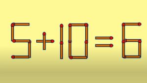 Test IQ cu chibrituri | Mutați un singur băț, pentru a corecta 5 + 10 = 6