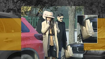 Liviu Vârciu și Anda Călin, apariție spectaculoasă în zona de nord a Capitalei! Stil și eleganță cu mâncarea la pachet în mână!