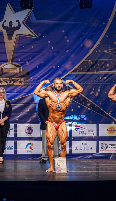 Săptămâni de foc pentru culturistul Florin Damșa! Medalie europeană chiar la Sibiu