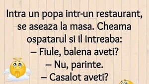 BANCUL ZILEI | Intră un preot într-un restaurant