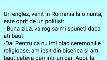 BANC | Englezul și polițistul român