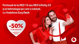 De Valentine’s Day, te portezi la Vodafone și ai 50% discount la abonamente & super prețuri la telefoane
