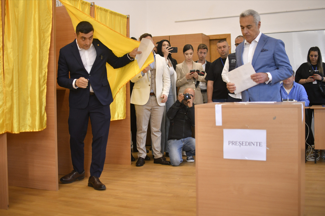 George Simion și Călin Georgescu, împreună la vot! Primele declarații: ”Să facem dreptate pentru România”