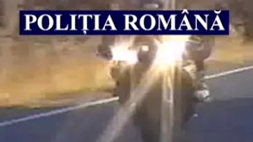 VIDEO Motociclist prins de radar in timp ce zbura pe DN7! Vezi ce viteza-record avea cand a trecut pe langa oamenii legii