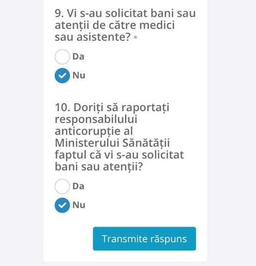 Incredibil! Cum încearcă Ministerul Sănătăţii să afle de la pacienţi daca dau şpagă medicilor de la Spitalul Fundeni