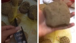 A rămas mută de uimire, după ce a cumpărat un sac de cartofi din supermarket. Surpriza neplăcută de la shopping