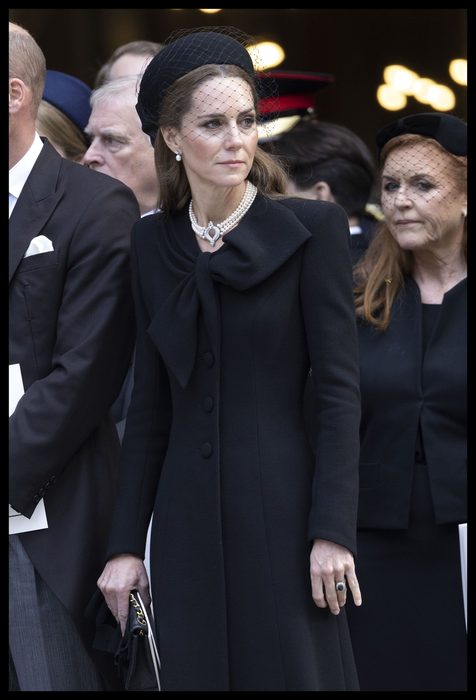 Kate Middleton, la înmormântarea Ducesei de Kent/ Sursa foto: Profimedia